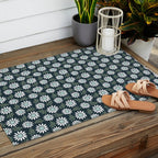 Coming Up Daisies . Navy Outdoor Rug Gallery Image 2