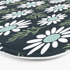 Coming Up Daisies . Navy Bath Mat Gallery Image 3