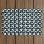 Coming Up Daisies . Navy Outdoor Rug Gallery Image 1
