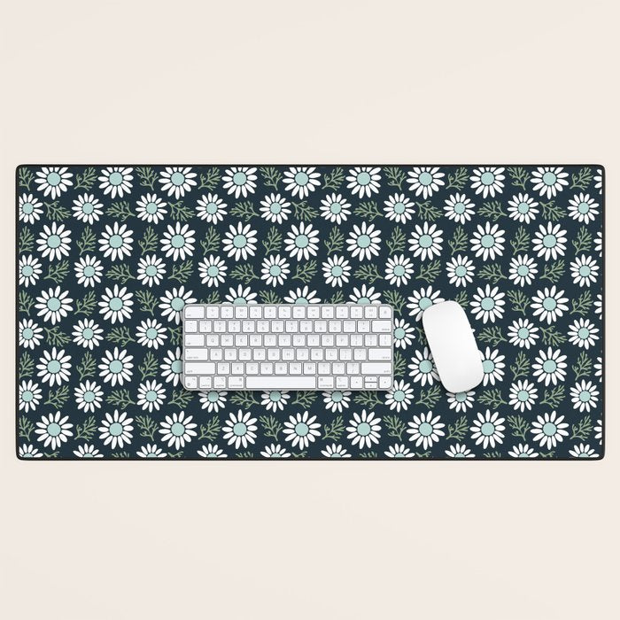 Coming Up Daisies . Navy Desk Mat Gallery Image 1