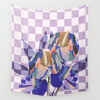 Modern artistic flowery tropical Wall Tapestry Gallery Image 4