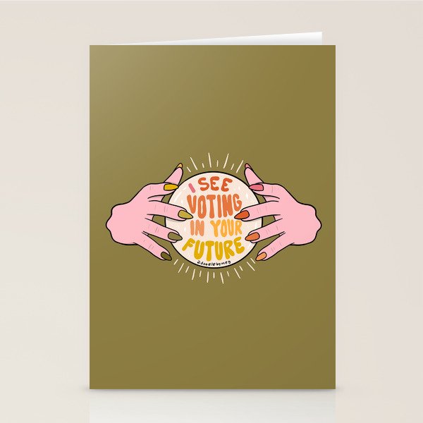 I See Voting in Your Future Stationery Card Gallery Image 1