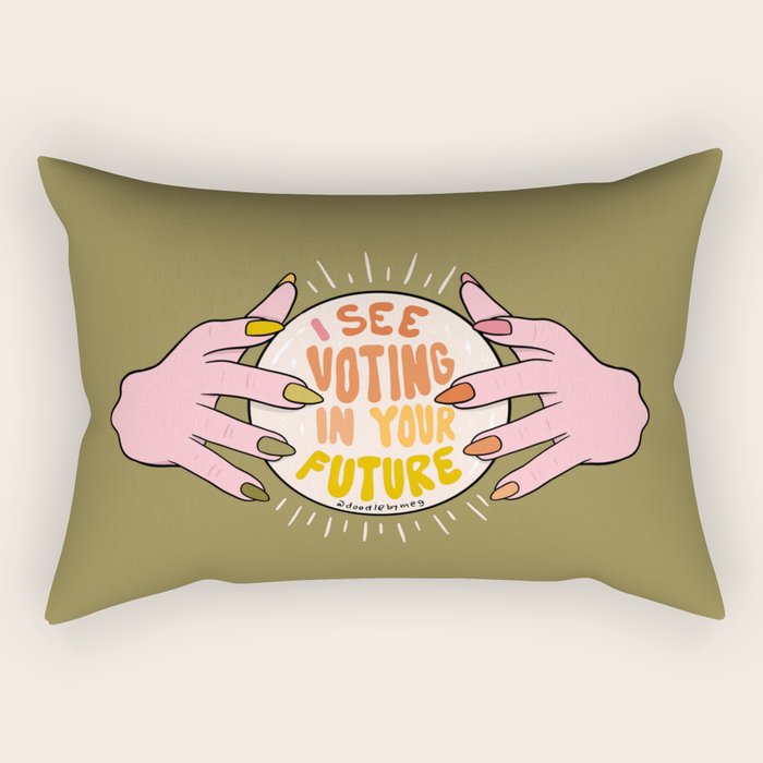 I See Voting in Your Future Rectangular Pillow Gallery Image 2