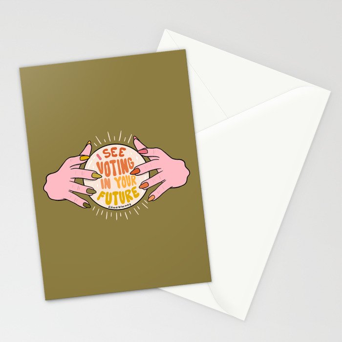 I See Voting in Your Future Stationery Card Gallery Image 2