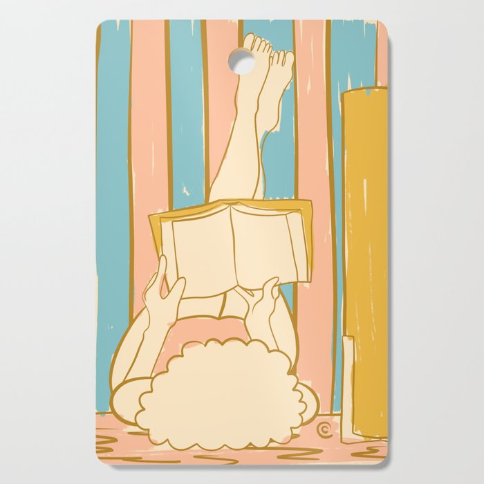 Portrait of a Woman Reading - Quiet Time 4 Cutting Board Gallery Image 1