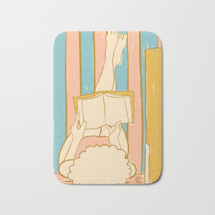 Portrait of a Woman Reading - Quiet Time 4 Bath Mat Gallery Image 1