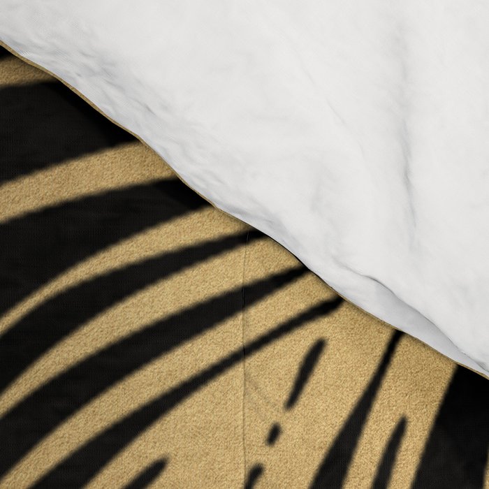 Gold Palm Leaves on Black Comforter Gallery Image 4
