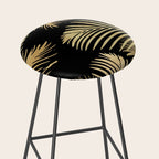 Gold Palm Leaves on Black Stool Gallery Image 2