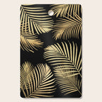 Gold Palm Leaves on Black Cutting Board Gallery Image 1