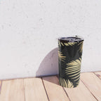 Gold Palm Leaves on Black Travel Mug Gallery Image 4