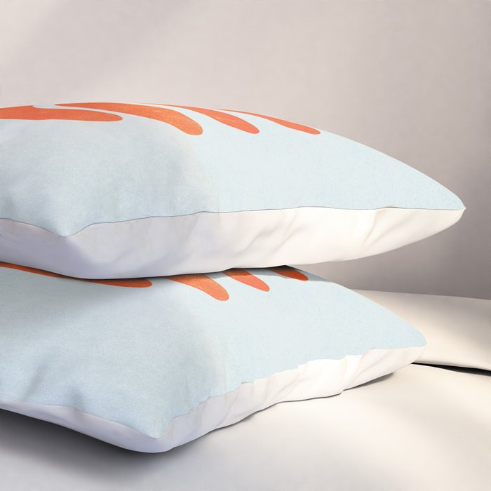 Fire Red: Wild Leaf | Matisse Foliage Paper Cutouts 01 Pillow Sham Gallery Image 3