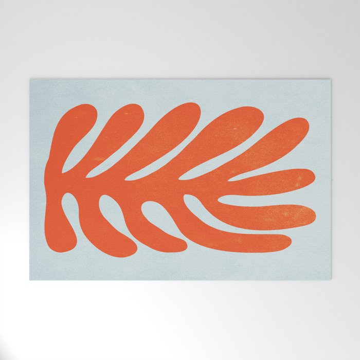 Fire Red: Wild Leaf | Matisse Foliage Paper Cutouts 01 Welcome Mat Gallery Image 1