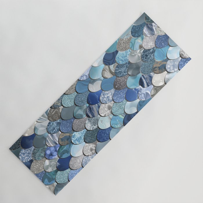 Mermaid Ocean Blue Pattern Yoga Mat Gallery Image 1
