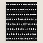 Spotted, Abstract, Black and White, Boho Print Jigsaw Puzzle Gallery Image 1
