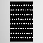 Spotted, Abstract, Black and White, Boho Print Tablecloth Gallery Image 2