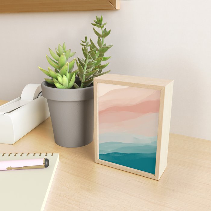 An Abstract Beach Walk Along The Shore Mini Art Print Gallery Image 2