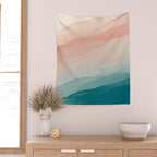 An Abstract Beach Walk Along The Shore Wall Tapestry Gallery Image 2