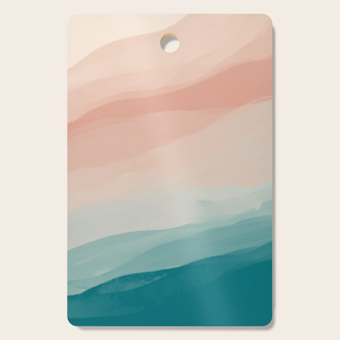 An Abstract Beach Walk Along The Shore Cutting Board Gallery Image 1