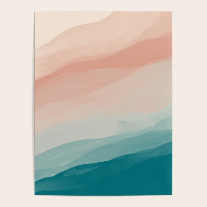 An Abstract Beach Walk Along The Shore Poster Gallery Image 1