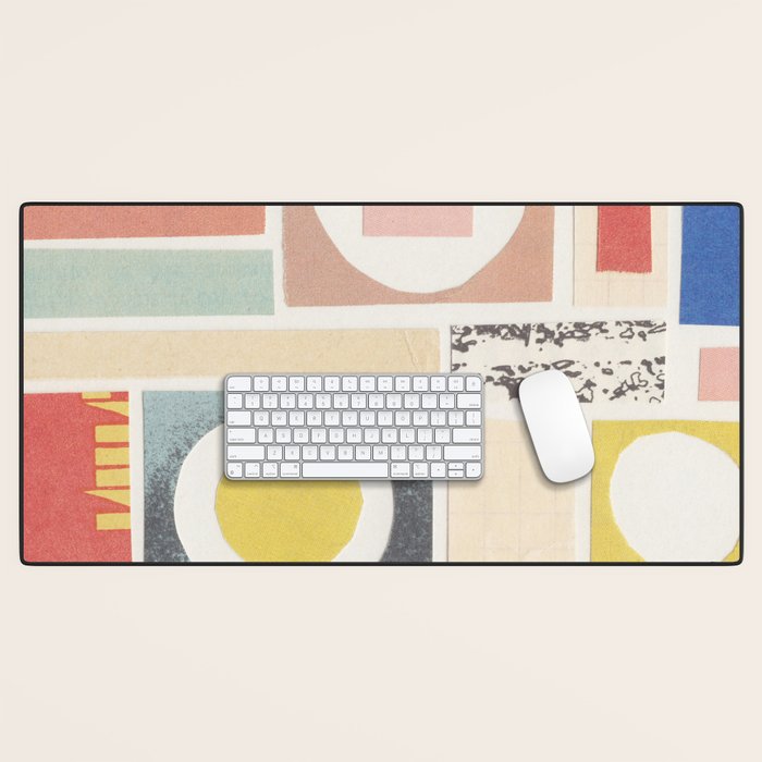 Abstract Mixed Media Collage #7 Desk Mat Gallery Image 1