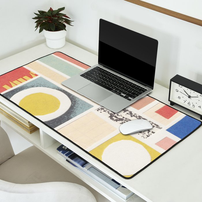 Abstract Mixed Media Collage #7 Desk Mat Gallery Image 2