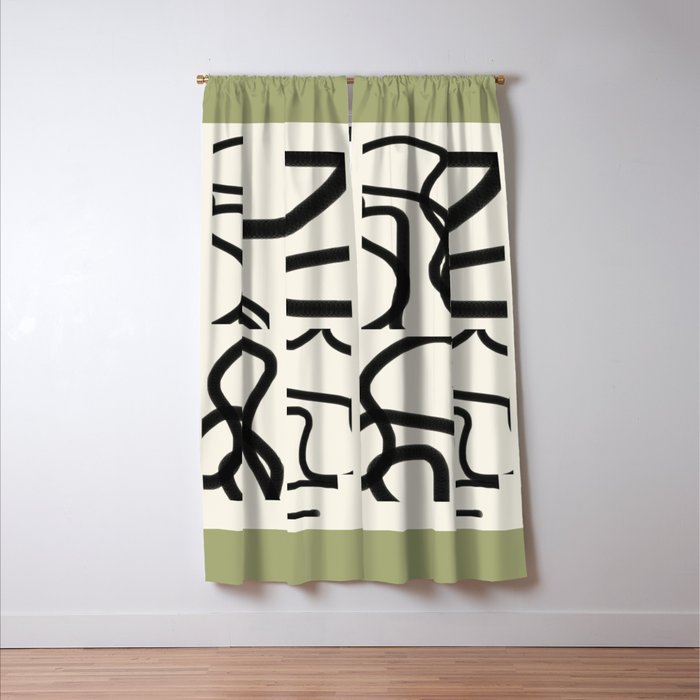 Abstract line art 191 Window Curtain Gallery Image 3