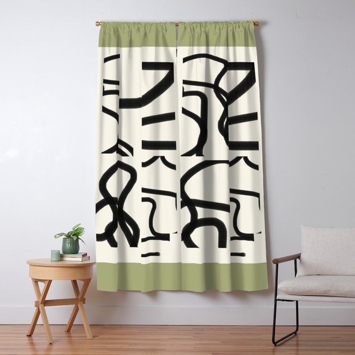 Abstract line art 191 Window Curtain Gallery Image 5
