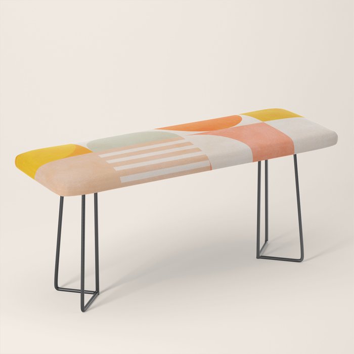 mid century geometry sunny 4 Bench Gallery Image 1