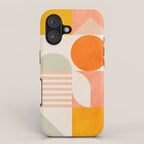 mid century geometry sunny 4 iPhone Case Gallery Image 1