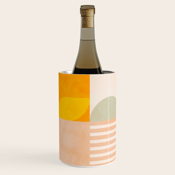 mid century geometry sunny 4 Wine Chiller Gallery Image 2