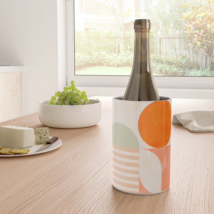 mid century geometry sunny 4 Wine Chiller Gallery Image 4
