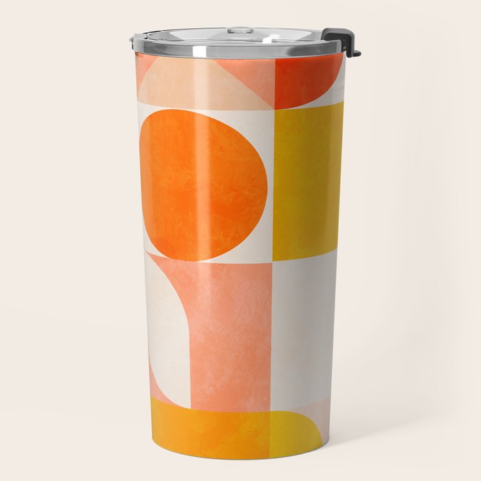 mid century geometry sunny 4 Travel Mug Gallery Image 2