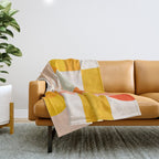mid century geometry sunny 4 Throw Blanket Gallery Image 1
