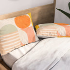 mid century geometry sunny 4 Pillow Sham Gallery Image 2