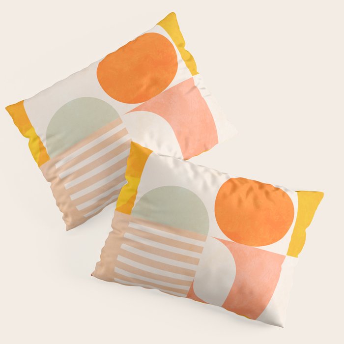 mid century geometry sunny 4 Pillow Sham Gallery Image 3