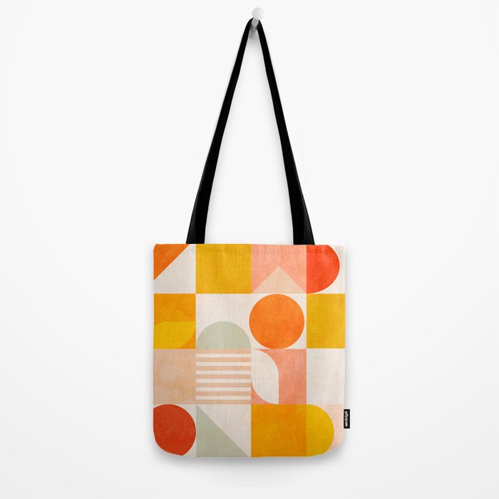 mid century geometry sunny 4 Tote Bag Gallery Image 2