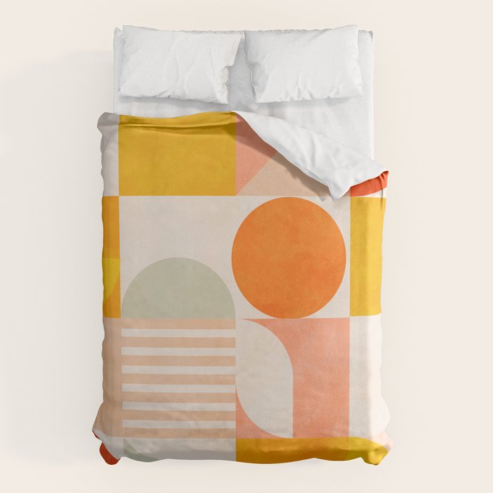 mid century geometry sunny 4 Duvet Cover Gallery Image 6