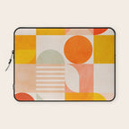 mid century geometry sunny 4 Laptop Sleeve Gallery Image 1
