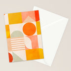 mid century geometry sunny 4 Stationery Card Gallery Image 2