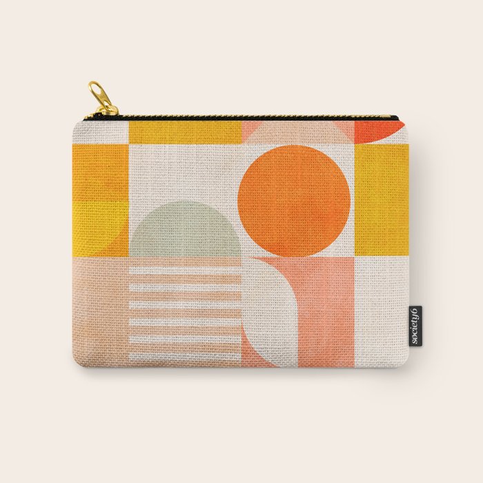 mid century geometry sunny 4 Carry All Pouch Gallery Image 1