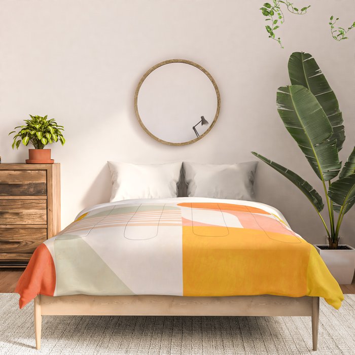 mid century geometry sunny 4 Comforter Gallery Image 3