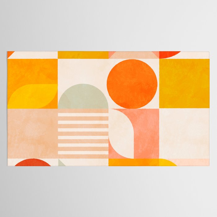 mid century geometry sunny 4 Tablecloth Gallery Image 2