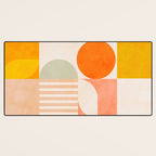 mid century geometry sunny 4 Desk Mat Gallery Image 3