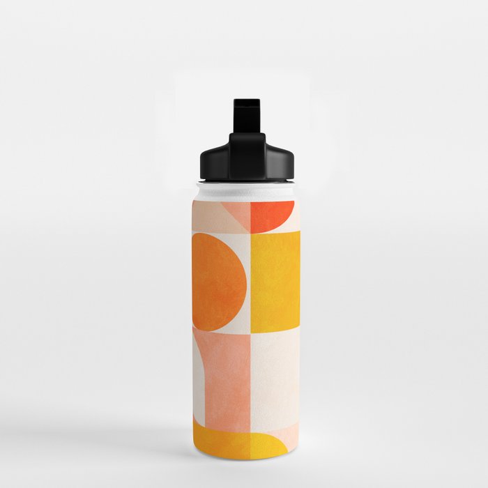 mid century geometry sunny 4 Water Bottle Gallery Image 2