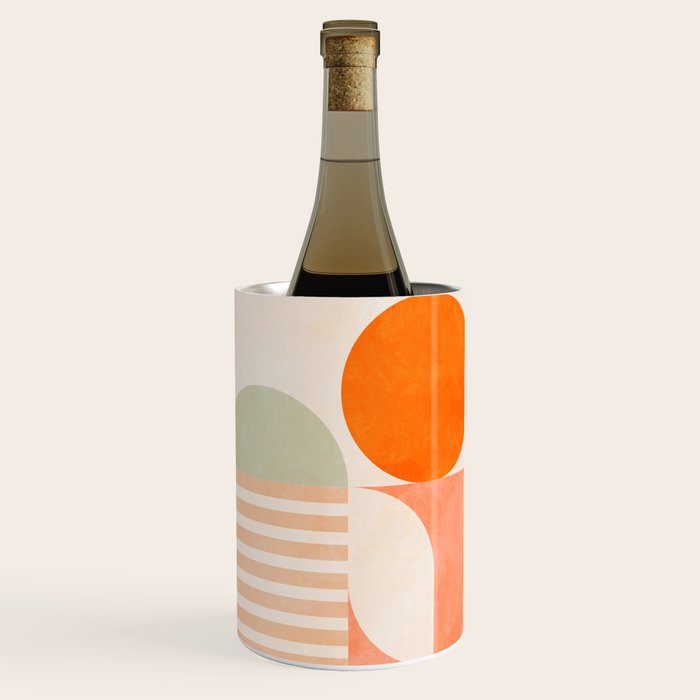 mid century geometry sunny 4 Wine Chiller Gallery Image 1