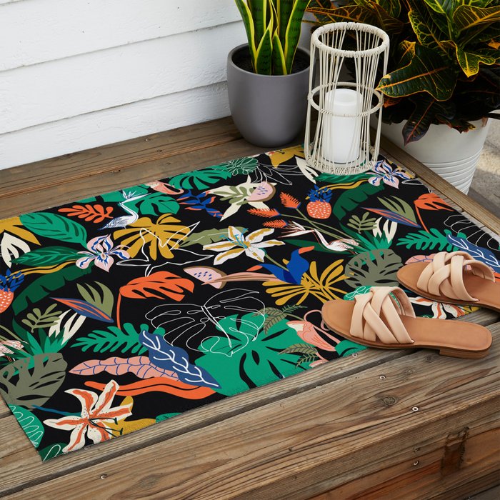 Paradisiacal Nightlife Outdoor Rug Gallery Image 2