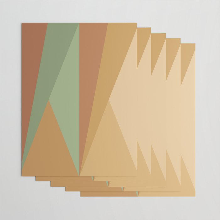 Geometric Triangles XII Earthy Rustic Wrapping Paper Gallery Image 3