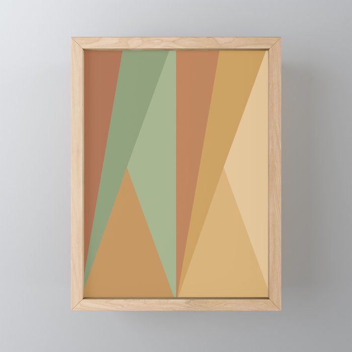 Geometric Triangles XII Earthy Rustic Mini Art Print Gallery Image 1