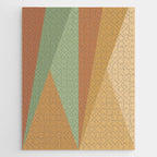 Geometric Triangles XII Earthy Rustic Jigsaw Puzzle Gallery Image 1
