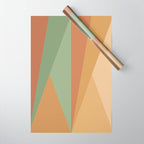 Geometric Triangles XII Earthy Rustic Wrapping Paper Gallery Image 1